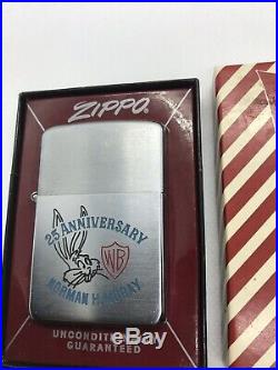1954 Warner Brothers Bugs Bunny Zippo Lighter In Box Super Rare