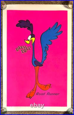 1968 ROAD RUNNER ARTKO STUDIOS LITHO BLACKLIGHT WARNER BROS 23x35 NOS MT RARE