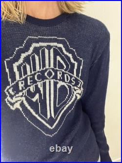 1970s Warner Bros Warner Brothers WB Records sweater collectible RARE promo 1970s Warner Bros Warner Brothers WB Records sweater collectible RARE promo