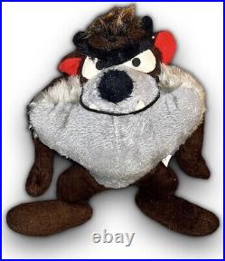 1971 RARE Warners Bros. Looney Tunes Taz Devil GRAY FUR Stuffed Animal Plush HTF