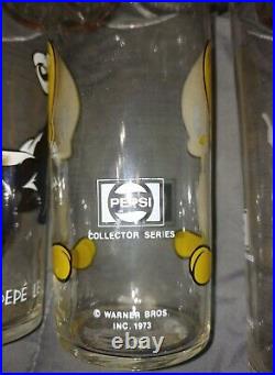 1973 Warner Bros. Looney Tunes Glasses Pepsi Collector Series. Lot of 13! Rare