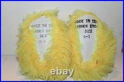 1976 Rare Warner Bros Tweety Bird Baby Booties/Shoes Shaggy Rubber Head Tweety