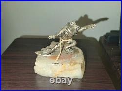 1979 RON LEE frog statue rock base rare wb vintage