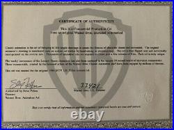 1984 Marvin the Martian MTV Title ID Commercial Production Cel Rare
