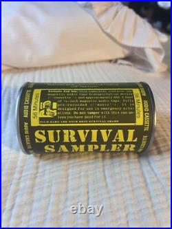 1984 Warner Bros Survival Sampler Cassette Sealed Promo Canister Rare 1984 Warner Bros Survival Sampler Cassette Sealed Promo Canister Rare