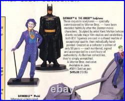 1989 Batman and Joker Statue Warner Bros Kent Melton Extremely Rare