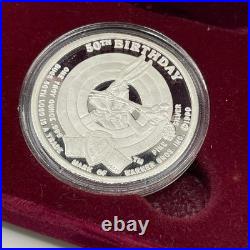 1990 Warner Bros Bugs Bunny 1 oz. 999 Silver Coin 50th Birthday WithCOA & Box Rare
