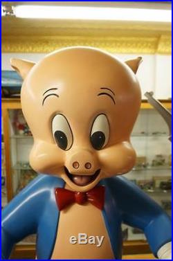 1990s WARNER BROTHERS STORE DISPLAY PORKY THE PIG HUGE STATUE LIFE SIZE RARE