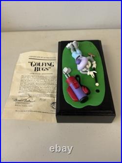 1996 Bugs Bunny Warner Bros. Very Rare 31/100 Golfing Bugs Sculpture D. Kracov