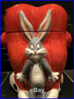1996 Gossamer Looney Tunes Bugs Bunny Warner Bros Ceramic Cookie Jar RARE