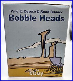 1996 Warner Bros. Wile E. Coyote & Road Runner Bobble Heads With Open Box Rare 1996 Warner Bros. Wile E. Coyote & Road Runner Bobble Heads With Open Box Rare