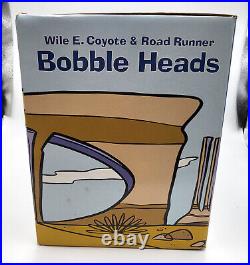1996 Warner Bros. Wile E. Coyote & Road Runner Bobble Heads With Open Box Rare 1996 Warner Bros. Wile E. Coyote & Road Runner Bobble Heads With Open Box Rare