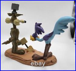 1996 Warner Bros. Wile E. Coyote & Road Runner Bobble Heads With Open Box Rare 1996 Warner Bros. Wile E. Coyote & Road Runner Bobble Heads With Open Box Rare