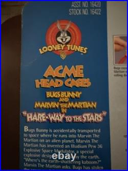 1997 Looney Tunes ACME Head Cases Marvin The Martian Mini Playset RARE MOC