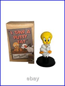 1998 Warner Bros Tweety Sylvester Bobblehead I Taw a Putty Tat Rare NIB