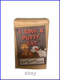 1998 Warner Bros Tweety Sylvester Bobblehead I Taw a Putty Tat Rare NIB