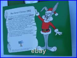 1-oz. Pure Silver Rare # 28 Bugs Bunny 1992 Limited Edition Christmas Coin+gold