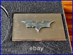 2008 Warner Bros Metal Dark Knight Movie Press Kit Promo Rare Business Card