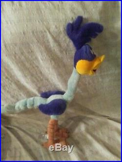 22 inch Road Runner Poseable Plush Toy From Warner Bros Studio Store 1995 rare