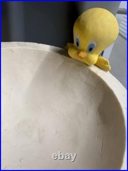 25 Sylvester & Tweety Bird HEAVY BIRD BATH RARE Warner Brothers Store Statue