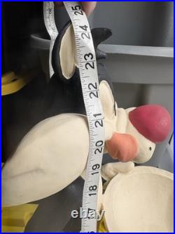 25 Sylvester & Tweety Bird HEAVY BIRD BATH RARE Warner Brothers Store Statue