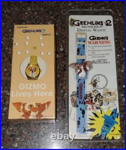 (2) Gremlins/Gremlins 2 GIZMO Digital Watches NIB 84' & 90' Rare VTG WARNER BROS
