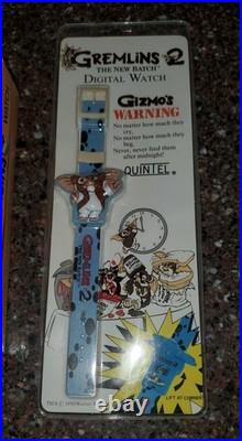 (2) Gremlins/Gremlins 2 GIZMO Digital Watches NIB 84' & 90' Rare VTG WARNER BROS