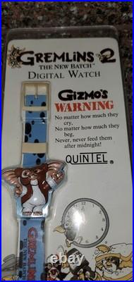 (2) Gremlins/Gremlins 2 GIZMO Digital Watches NIB 84' & 90' Rare VTG WARNER BROS
