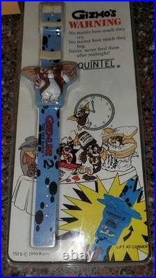 (2) Gremlins/Gremlins 2 GIZMO Digital Watches NIB 84' & 90' Rare VTG WARNER BROS