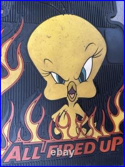 4 Tweety Bird Looney Tunes All Fired Up Floor Car Mats 2000 Warner Bros Rare VTG 4 Tweety Bird Looney Tunes All Fired Up Floor Car Mats 2000 Warner Bros Rare VTG