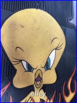 4 Tweety Bird Looney Tunes All Fired Up Floor Car Mats 2000 Warner Bros Rare VTG 4 Tweety Bird Looney Tunes All Fired Up Floor Car Mats 2000 Warner Bros Rare VTG