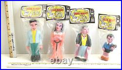 4pc Bugs Bunny Warner Bros Munsters Latex Squeeze Doll Toys Rare Barcelona Spain