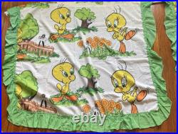 4pc Rare Vintage Tweety Bird Sylvester The Cat Warner Bros Inc. 1975 Curtains