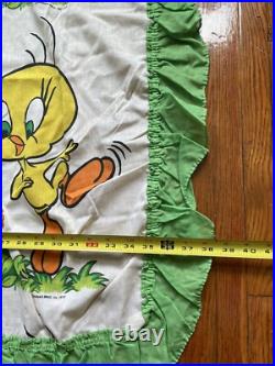 4pc Rare Vintage Tweety Bird Sylvester The Cat Warner Bros Inc. 1975 Curtains