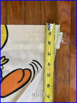 4pc Rare Vintage Tweety Bird Sylvester The Cat Warner Bros Inc. 1975 Curtains