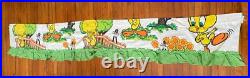 4pc Rare Vintage Tweety Bird Sylvester The Cat Warner Bros Inc. 1975 Curtains