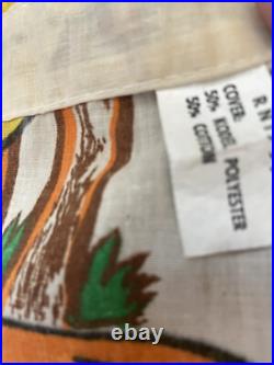 4pc Rare Vintage Tweety Bird Sylvester The Cat Warner Bros Inc. 1975 Curtains