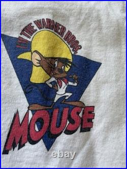 Acme Clothing Vtg 1991 Speedy Gonzales Warner Bros Advertising Shirt Sz L RARE