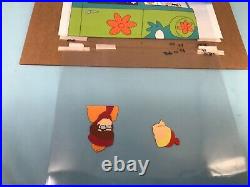 Animation Production Cels Scooby Doo Rare 5 Cel Setup With Background 1970s