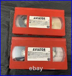 Aviator Movie Pt 1 & 2 Rare Warner Bros Red VHS Tape 2003 Pre-Release DiCaprio