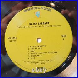BLACK SABBATH, Super Rare BLACK SABBATH Debut LP On Warner Bros 1970, VG+/VG