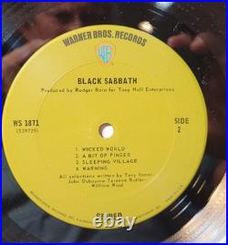 BLACK SABBATH, Super Rare BLACK SABBATH Debut LP On Warner Bros 1970, VG+/VG