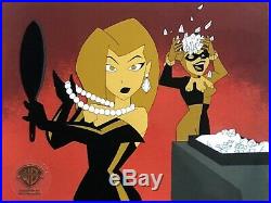 BRUCE TIMM rare HARLEY QUINN & POISON IVY jewels HOLIDAY KNIGHTS cel BTAS WB COA