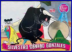 BUGS BUNNY vs The BULL WARNER BROS Classic Italian Theater Poster Rare