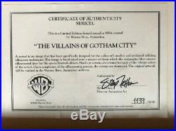 Batman Animated Seres Limited Edition Sericel Villians Of Gotham City II Rare