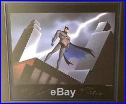 Batman Animated Series Lightning Le Fine Art Print Litho Cel S&n 500 Wb Coa Rare