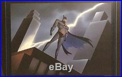 Batman Animated Series Lightning Le Fine Art Print Litho Cel S&n 500 Wb Coa Rare