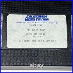Batman Returns 1992 VFX Reel Academy Screener Warner Bros Rare VHS