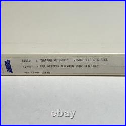 Batman Returns 1992 VFX Reel Academy Screener Warner Bros Rare VHS