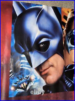 Batman & Robin 1997 Movie Promo Banner from theater, 4' x 10', Warner Bros, RARE Batman & Robin 1997 Movie Promo Banner from theater, 4' x 10', Warner Bros, RARE